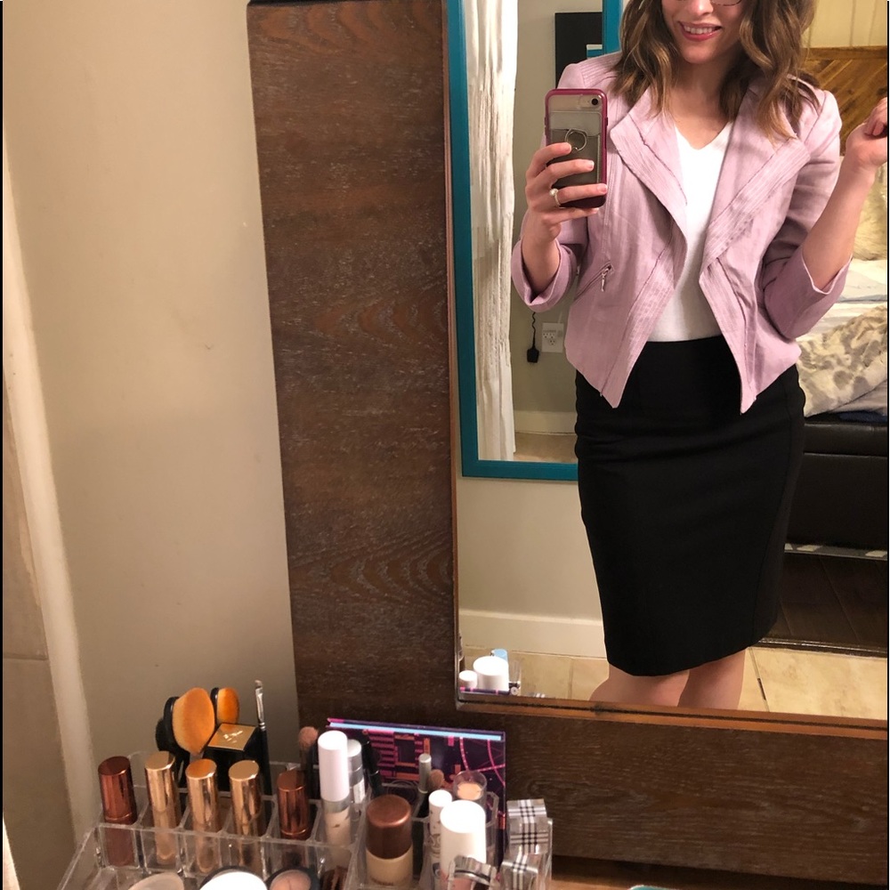 Linen White House Black Market Lavender Jacket